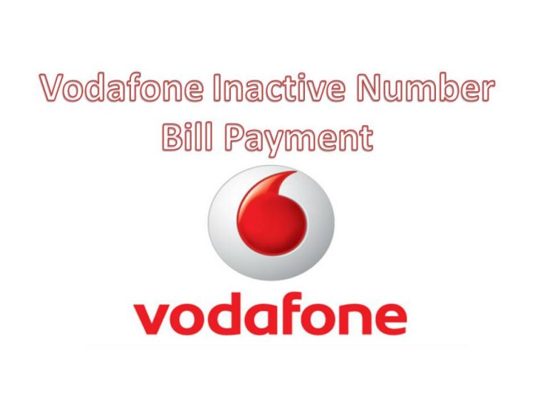 Vodafone Inactive Number Bill Payment