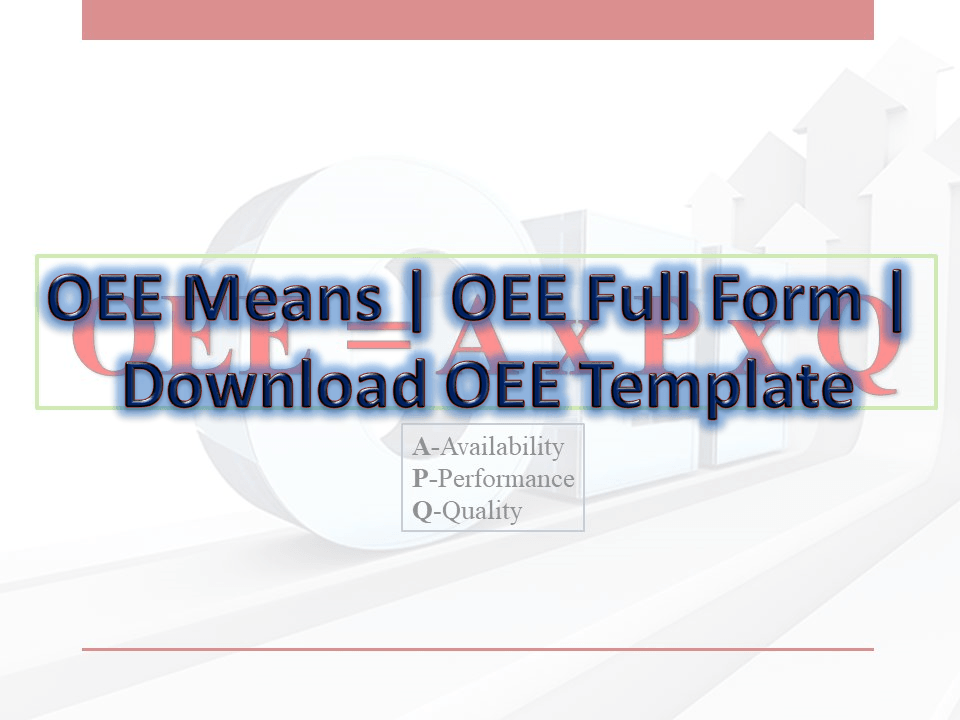 OEE calculation excel template