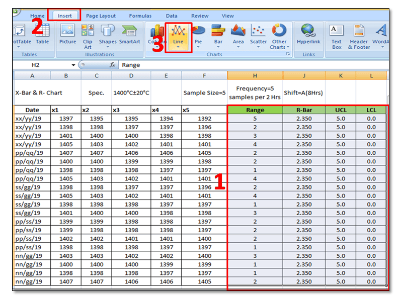 control chart excel