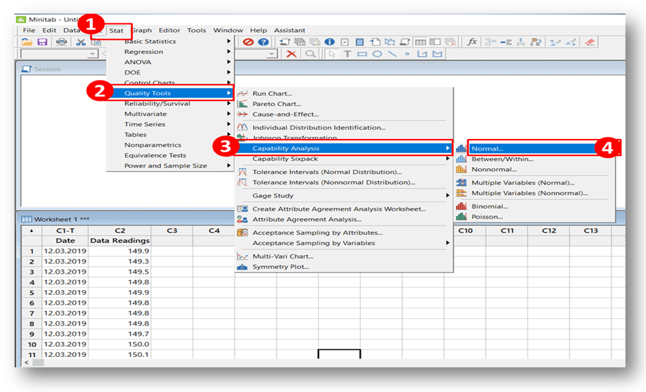 Minitab Process Capability