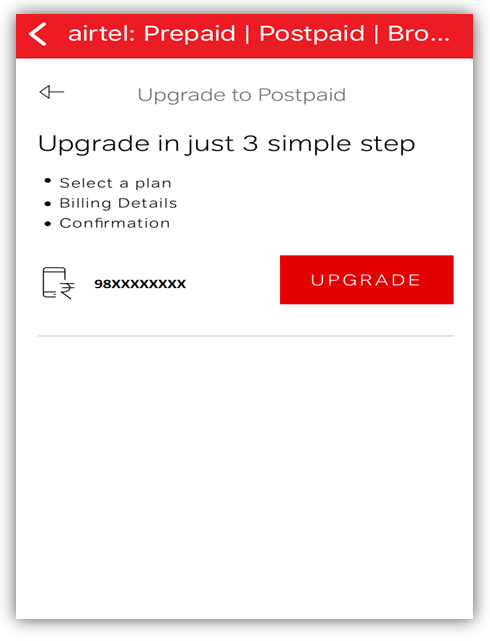 Airtel Prepaid to Postpaid