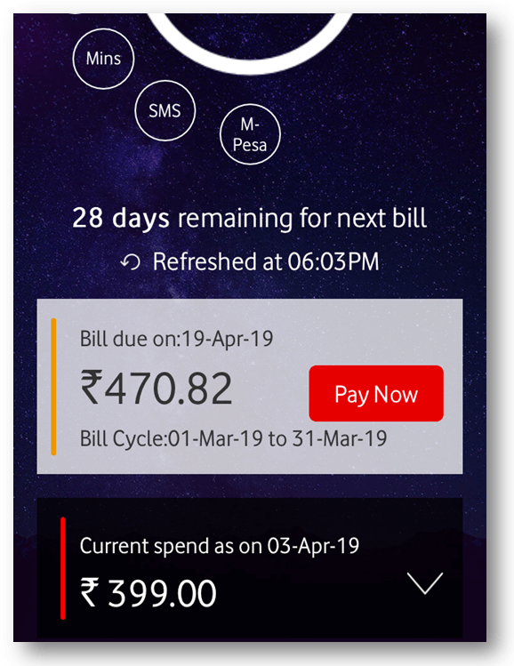 Vodafone Postpaid Bill Payment