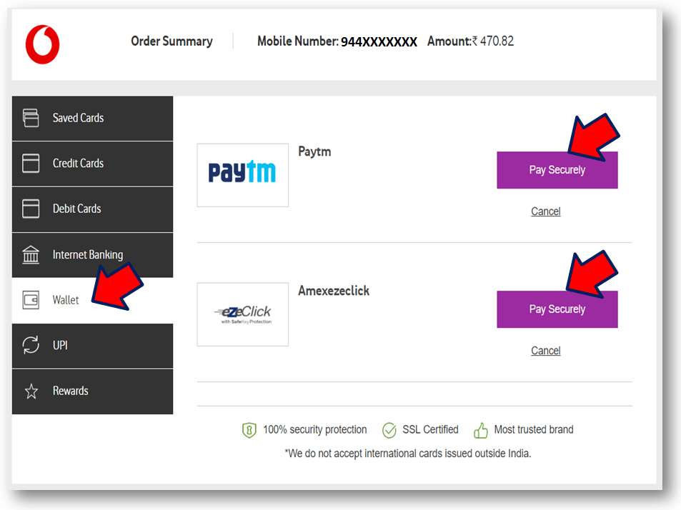 Vodafone Postpaid Online Bill Payment