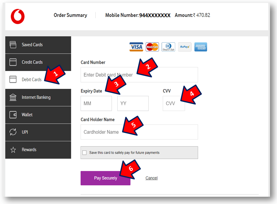 Vodafone Postpaid Online Bill Payment