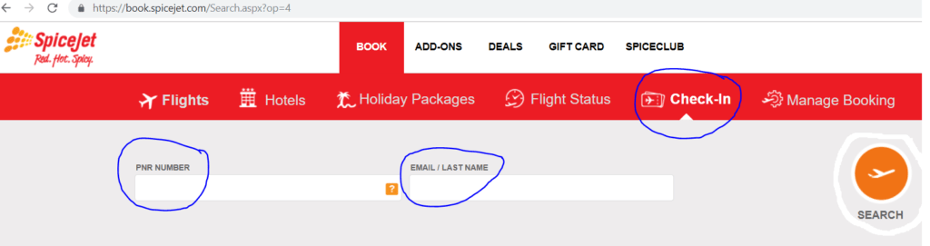 How to do web check in of Spicejet flight