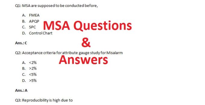 MSA interview questions and answers