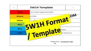 5W1H Analysis Example