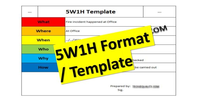 5W1H Analysis Example