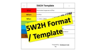 5W2H Analysis Example