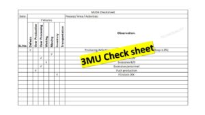 3MU Check sheet