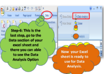 How to do data analysis by excel sheet