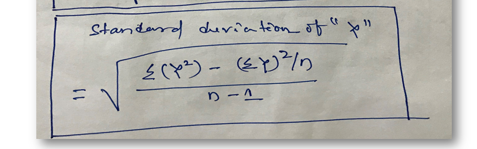 standard deviation of X