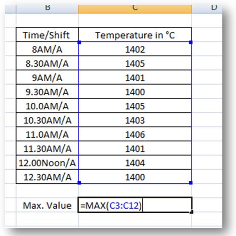 Variation Calculation in Excel