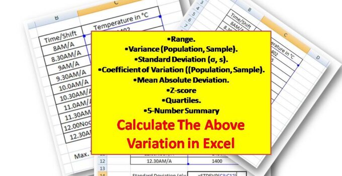 Variation Calculation in Excel