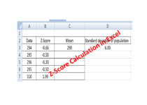 How to calculate z-score in excel