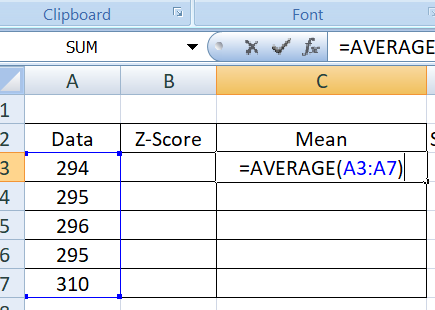 How to calculate z-score in excel