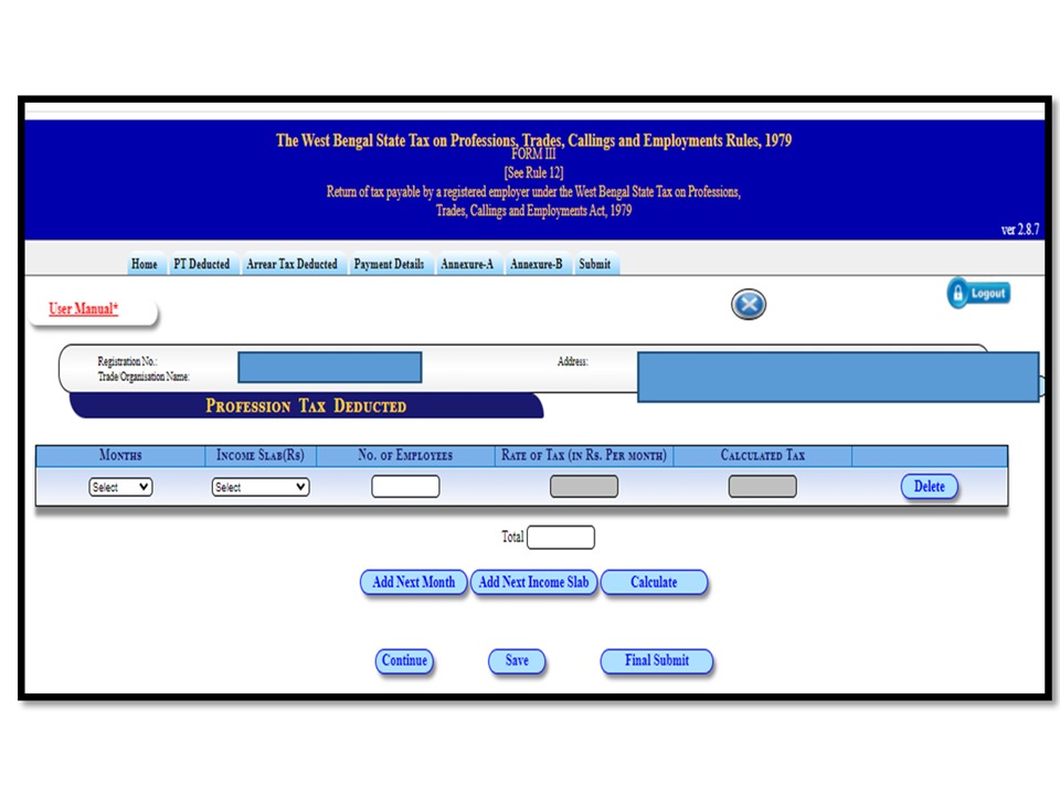 Professional tax return filing