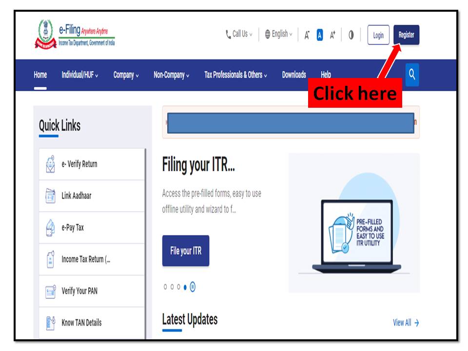 Income Tax Registration Process