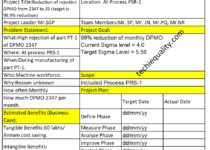 Six Sigma Project Charter Template