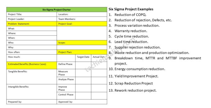 Six Sigma Project Examples