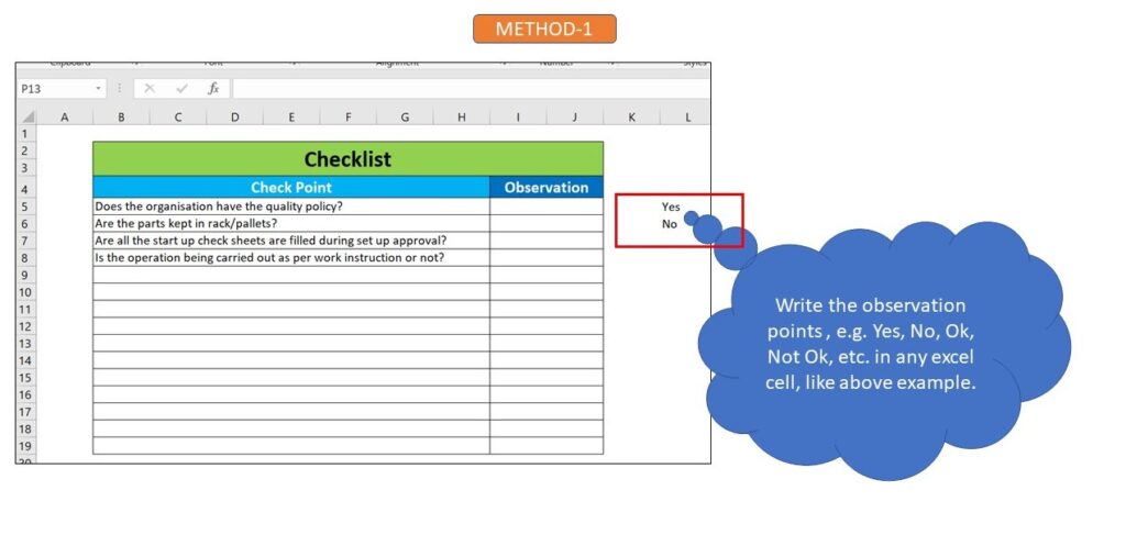 Drop Down List in Excel