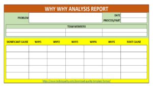 5 Whys Excel Template