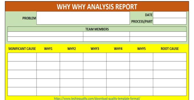 5 Whys Excel Template