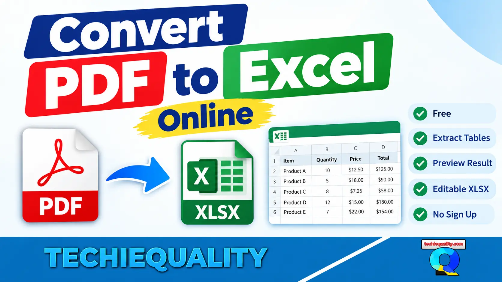 pdf to excel converter free